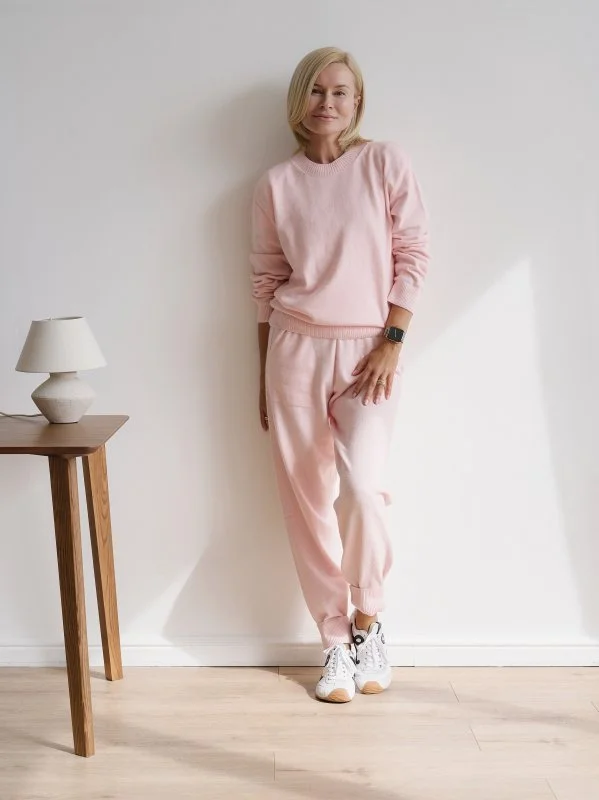 Костюм из шерсти ангоры цвет ПЕРСИКОВО-РОЗОВЫЙ Костюм из шерсти ангоры цвет ПЕРСИКОВО-РОЗОВЫЙ