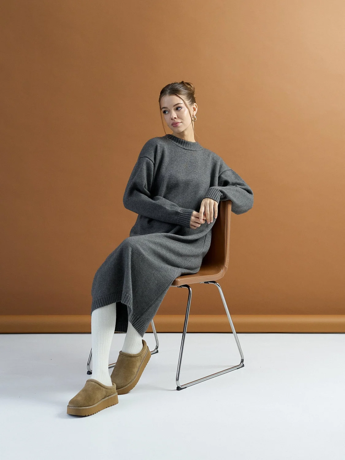 Платье ангоровое цвет Графит