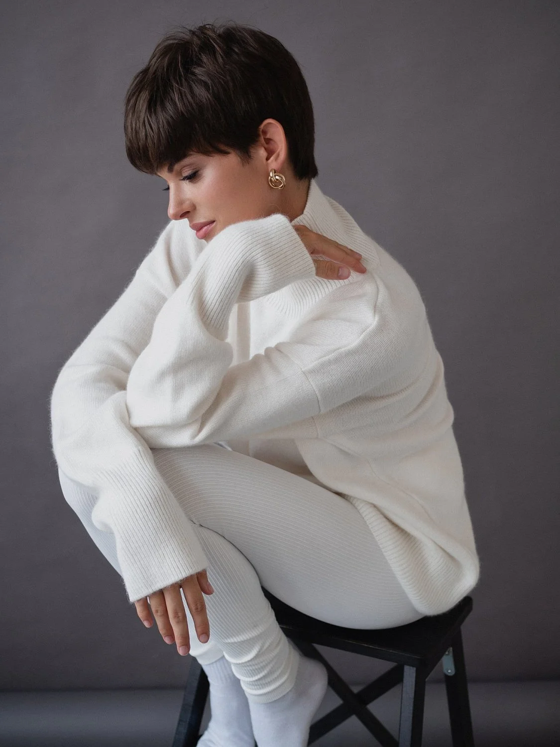 Свитер из ангоровой шерсти цвет Белый