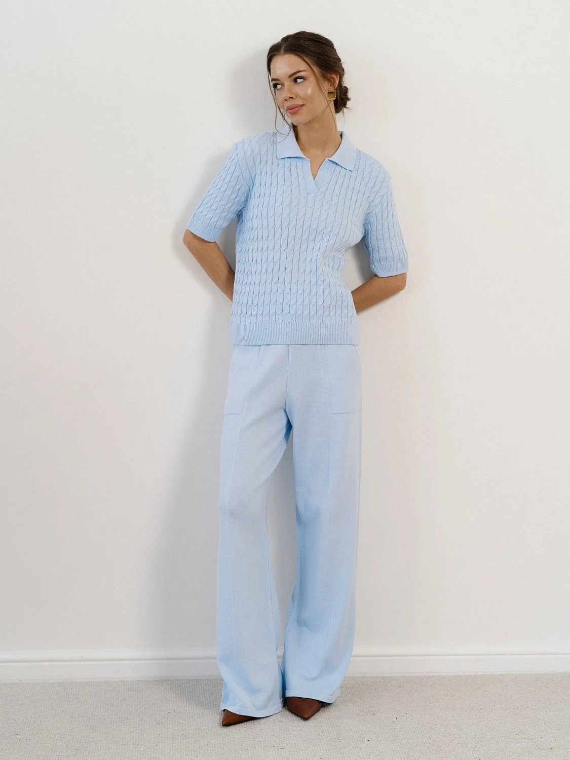 Поло цв.голубой