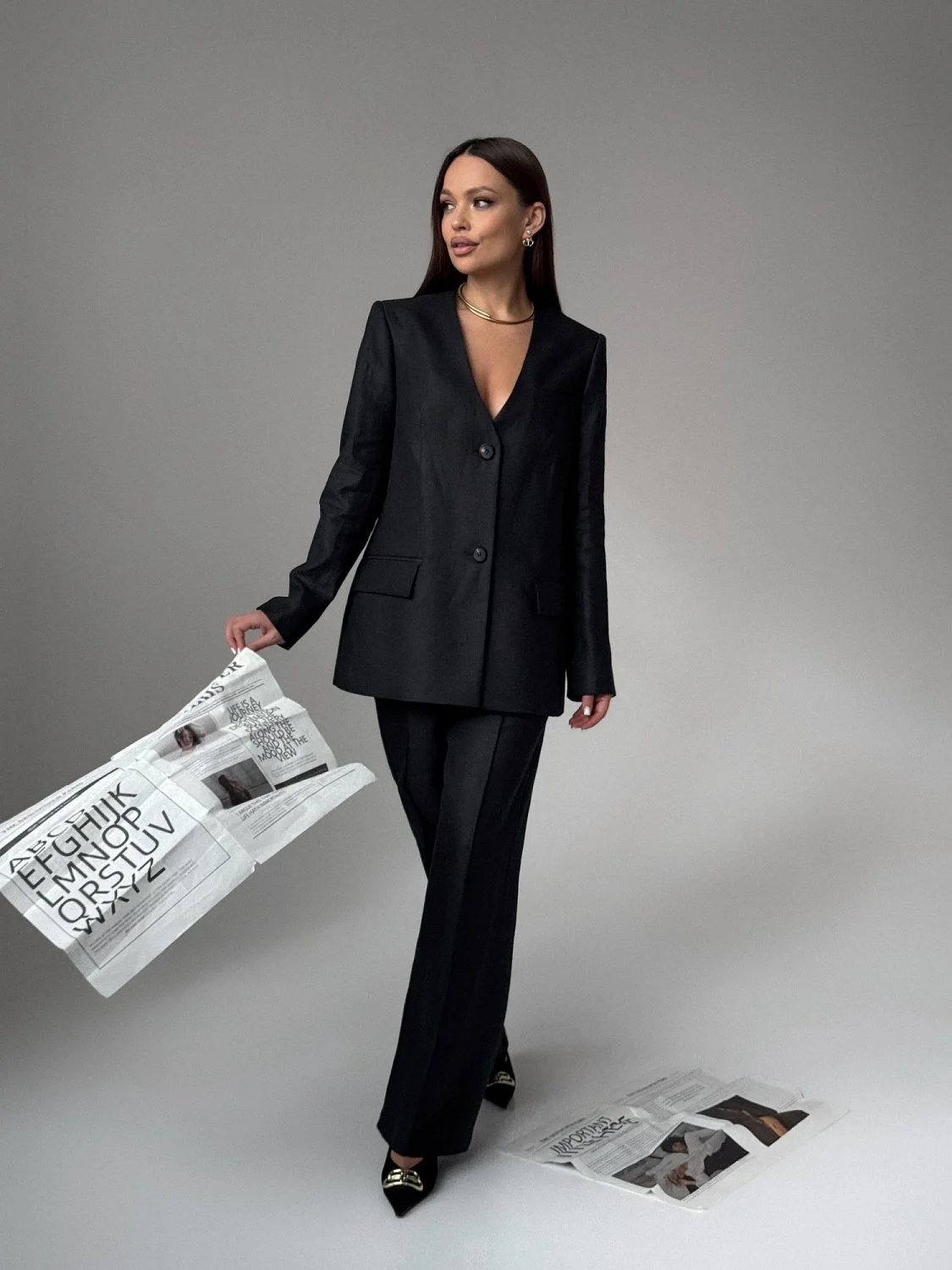 Костюмная группа двойка Style цв.черный (жакет и брюки можно купить отдельно)