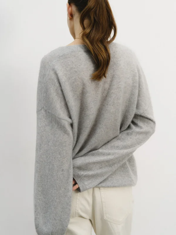Свитер кашемировый цв.серый меланж - в фирменном магазине спортивной одежды Brillante.by