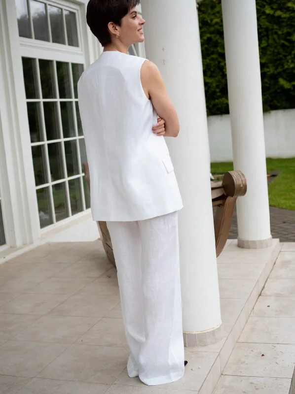 Жилет удлиненный цв. белый - в фирменном магазине спортивной одежды Brillante.by