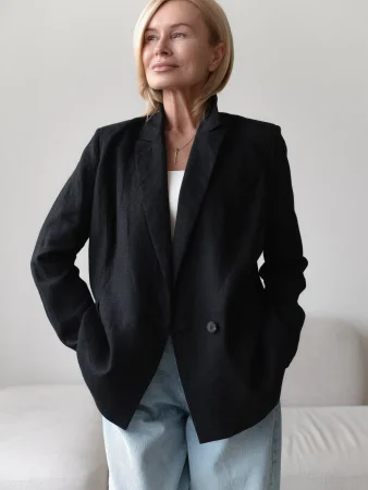 Купить Жакет двубортный цвет чёрный в фирменном магазине спортивной одежды Brillante.by