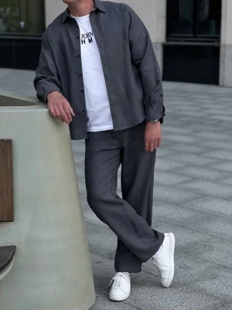 Костюм рубашка, брюки цвет Графит  (можно купить отдельно) Купить Костюм рубашка, брюки цвет Графит  (можно купить отдельно) в фирменном магазине спортивной одежды Brillante.by