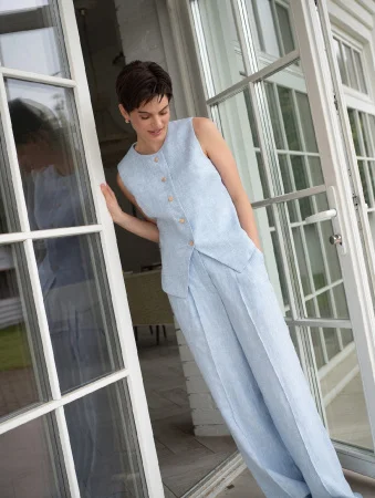 Купить Жилет с круглым горлом цвет голубой в фирменном магазине спортивной одежды Brillante.by