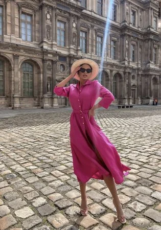 Купить Платье халат цвет Фуксия в фирменном магазине спортивной одежды Brillante.by