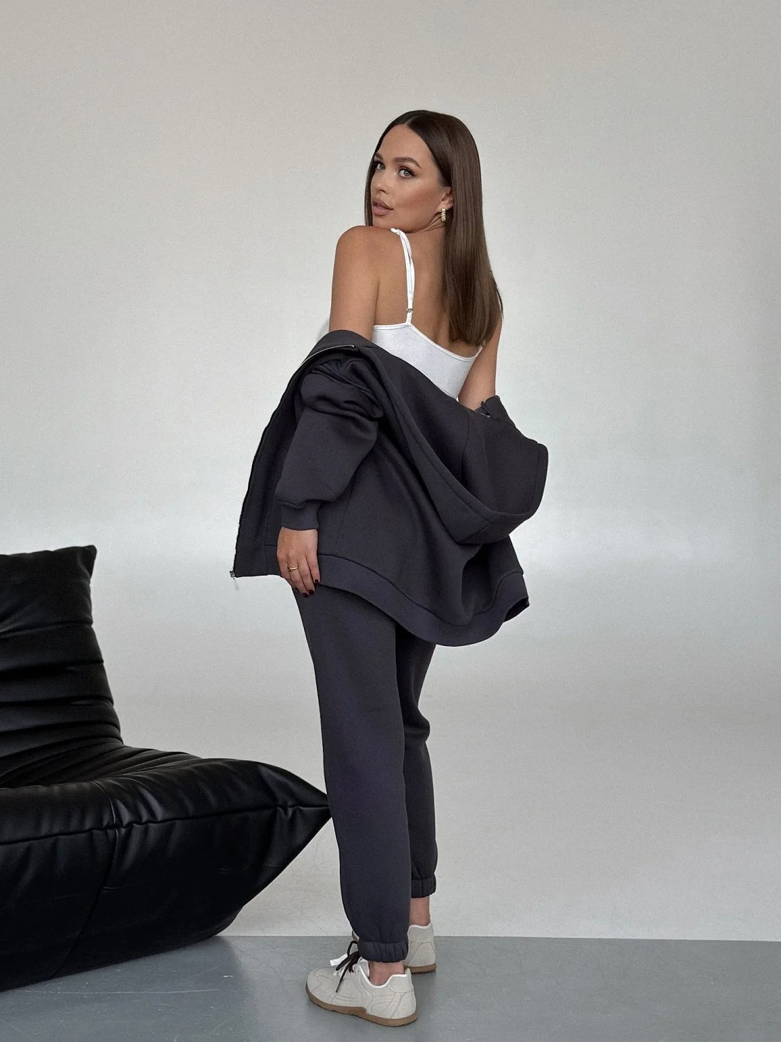 Костюм на молнии цвет ГРАФИТ BS