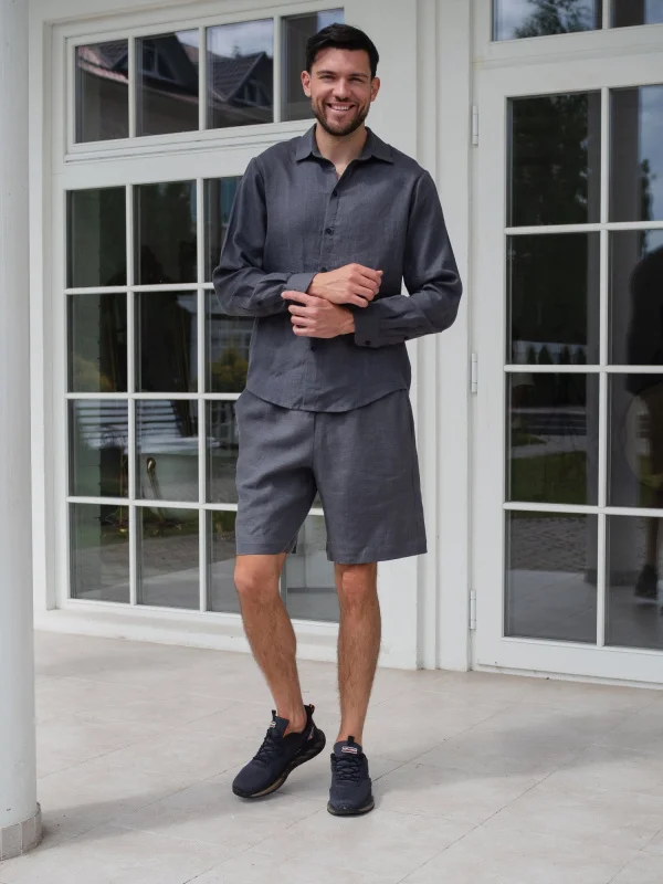 Костюм рубашка с шортами цвет Графит  (можно купить отдельно) Костюм рубашка с шортами цвет Графит  (можно купить отдельно) - в фирменном магазине спортивной одежды Brillante.by