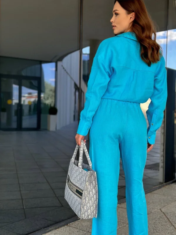 Рубашка льняная цвет ЛАЗУРНЫЙ Рубашка льняная цвет ЛАЗУРНЫЙ - в фирменном магазине спортивной одежды Brillante.by