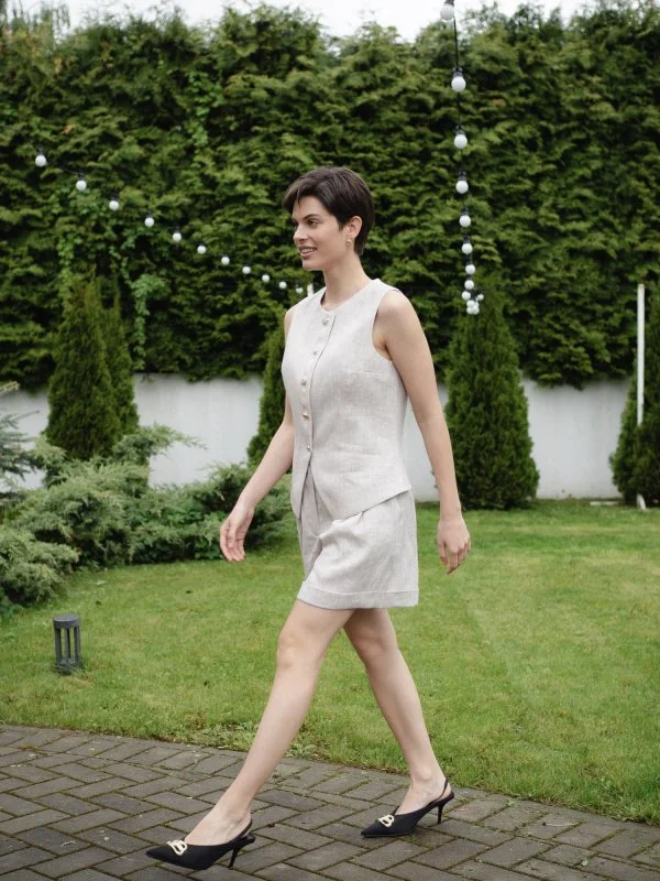 Жилет с круглым горлом цвет натуральный - в фирменном магазине спортивной одежды Brillante.by