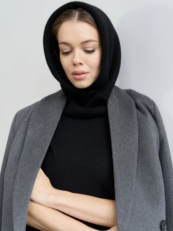 Капор ангоровый цвет Чёрный Капор ангоровый цвет Чёрный - в фирменном магазине спортивной одежды Brillante.by