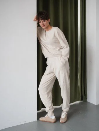 Купить Костюм из ангоровой шерсти цвет БЕЖЕВЫЙ МЕЛАНЖ в фирменном магазине спортивной одежды Brillante.by