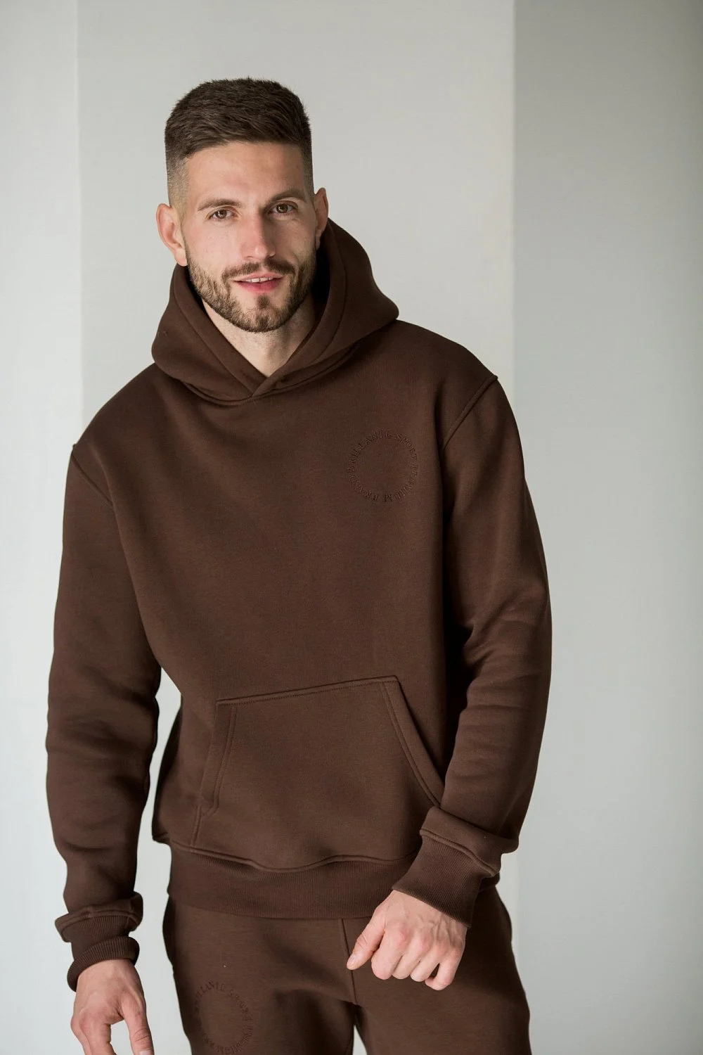 Костюм утеплённый с флисовым подкладом цвет  МОЛОЧНЫЙ ШОКОЛАД