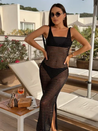 Купить Туника пляжная цвет Черный в фирменном магазине спортивной одежды Brillante.by