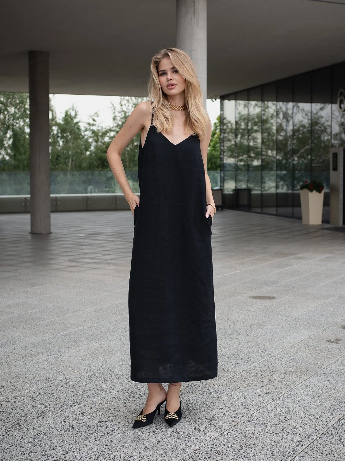 Платье комбинация цвет Чёрный