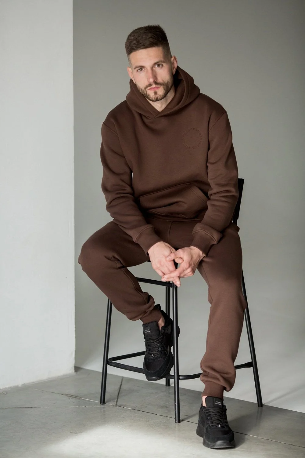 Костюм утеплённый с флисовым подкладом цвет  МОЛОЧНЫЙ ШОКОЛАД