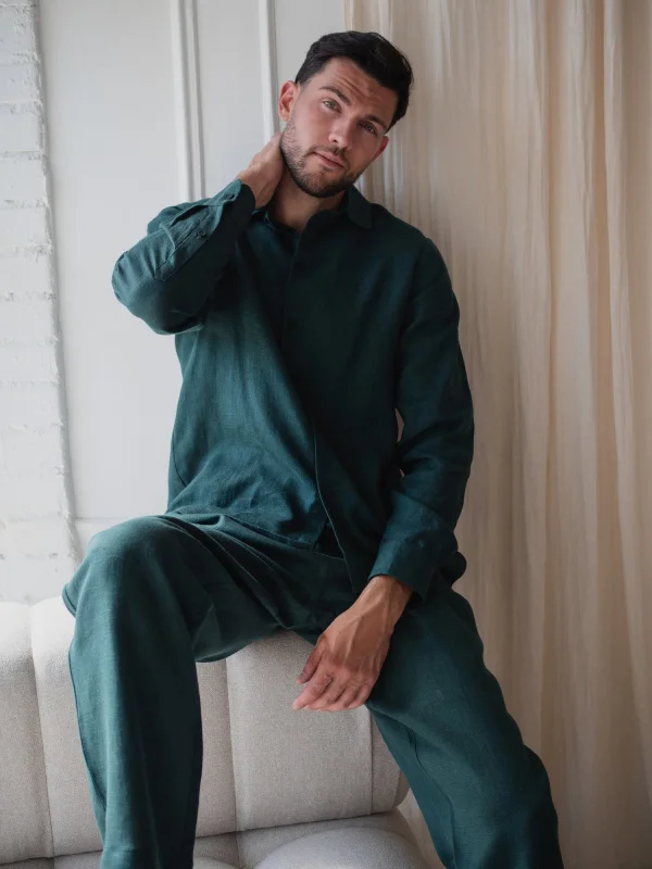 Костюм рубашка, брюки цвет Изумруд  (можно купить отдельно) Костюм рубашка, брюки цвет Изумруд  (можно купить отдельно) - в фирменном магазине спортивной одежды Brillante.by