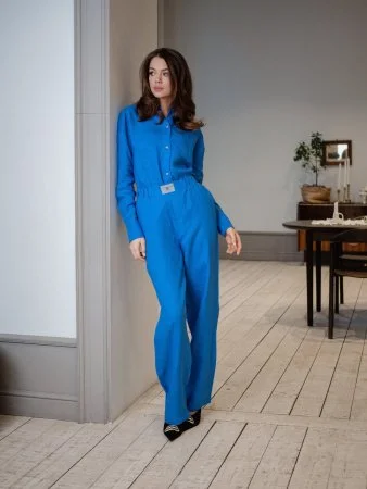 Купить Брюки  из льна цвет Василёк в фирменном магазине спортивной одежды Brillante.by