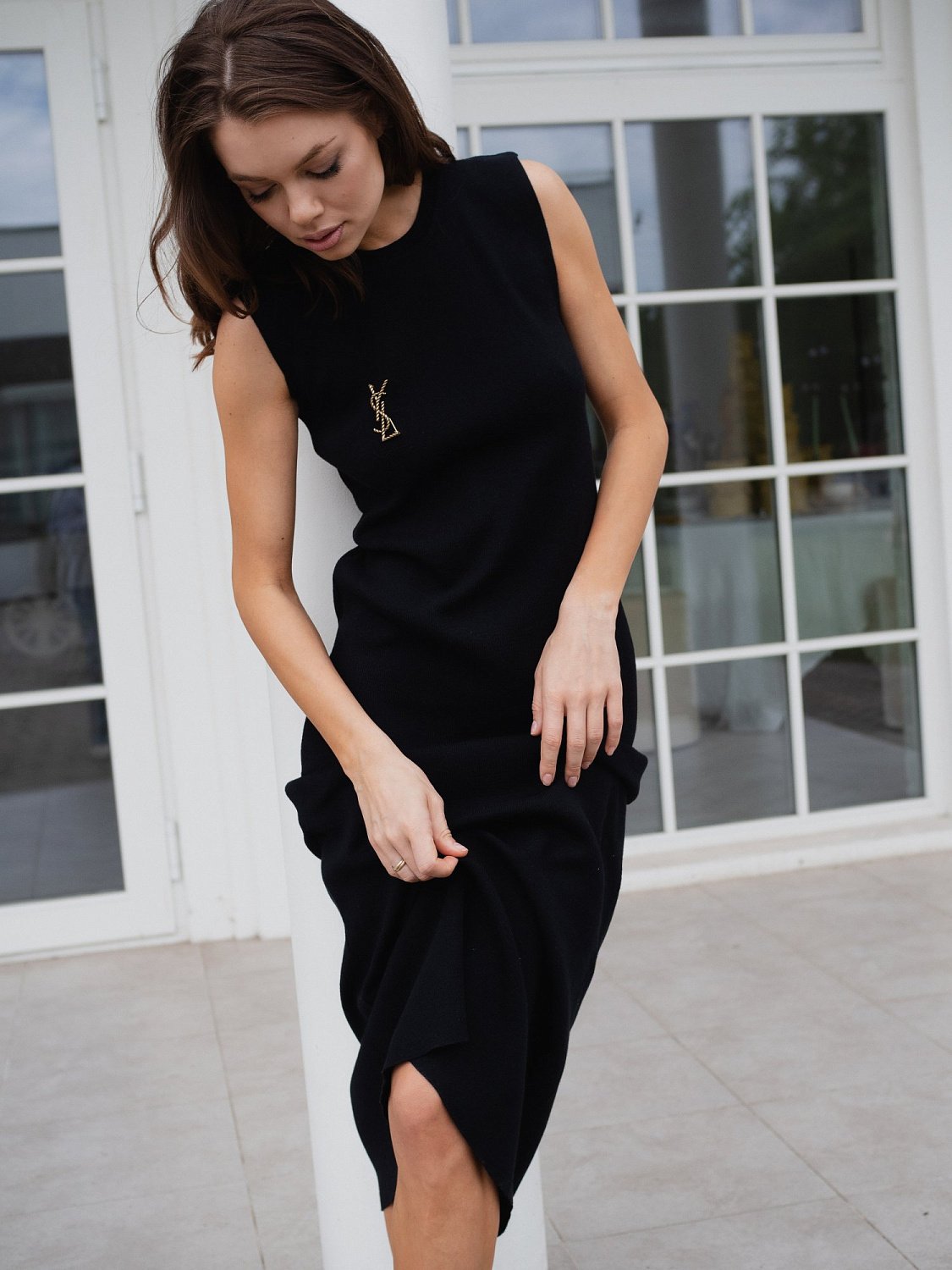 Платье трикотажное CHIC цв. черный