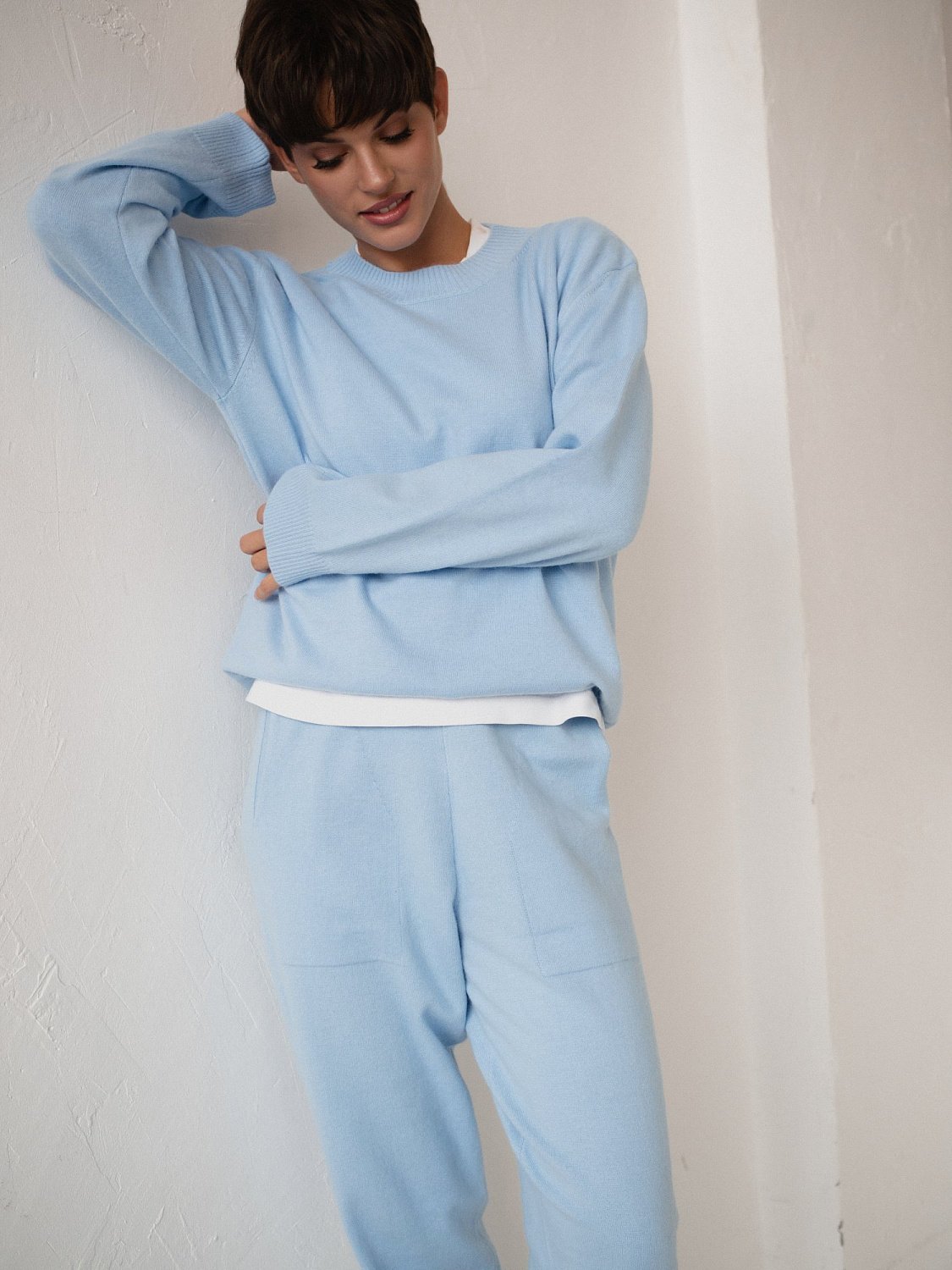 Костюм из ангоровой шерсти цвет ГОЛУБОЙ
