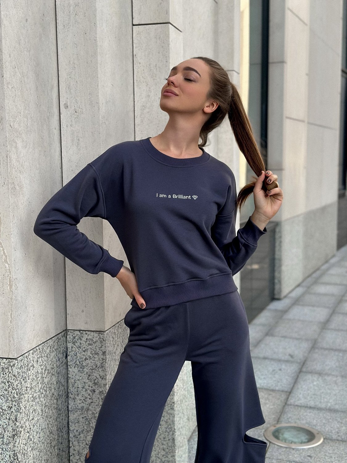 Костюм "I am a BRILLIANT" цвет Графит