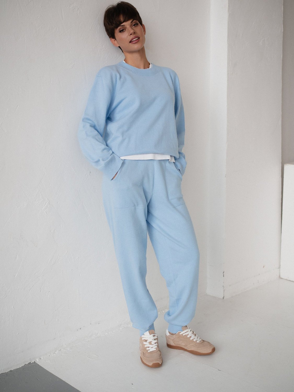 Костюм из ангоровой шерсти цвет ГОЛУБОЙ